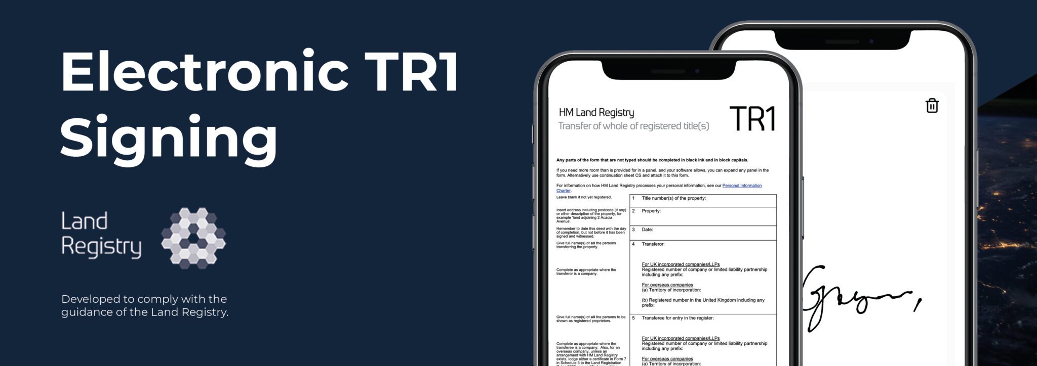 TR1 signing through the inCase app