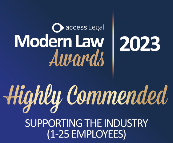 inCase Highly Commended at Access Legal Modern Law Awards 2023 - Supporting the Industry (1-25 Employees)